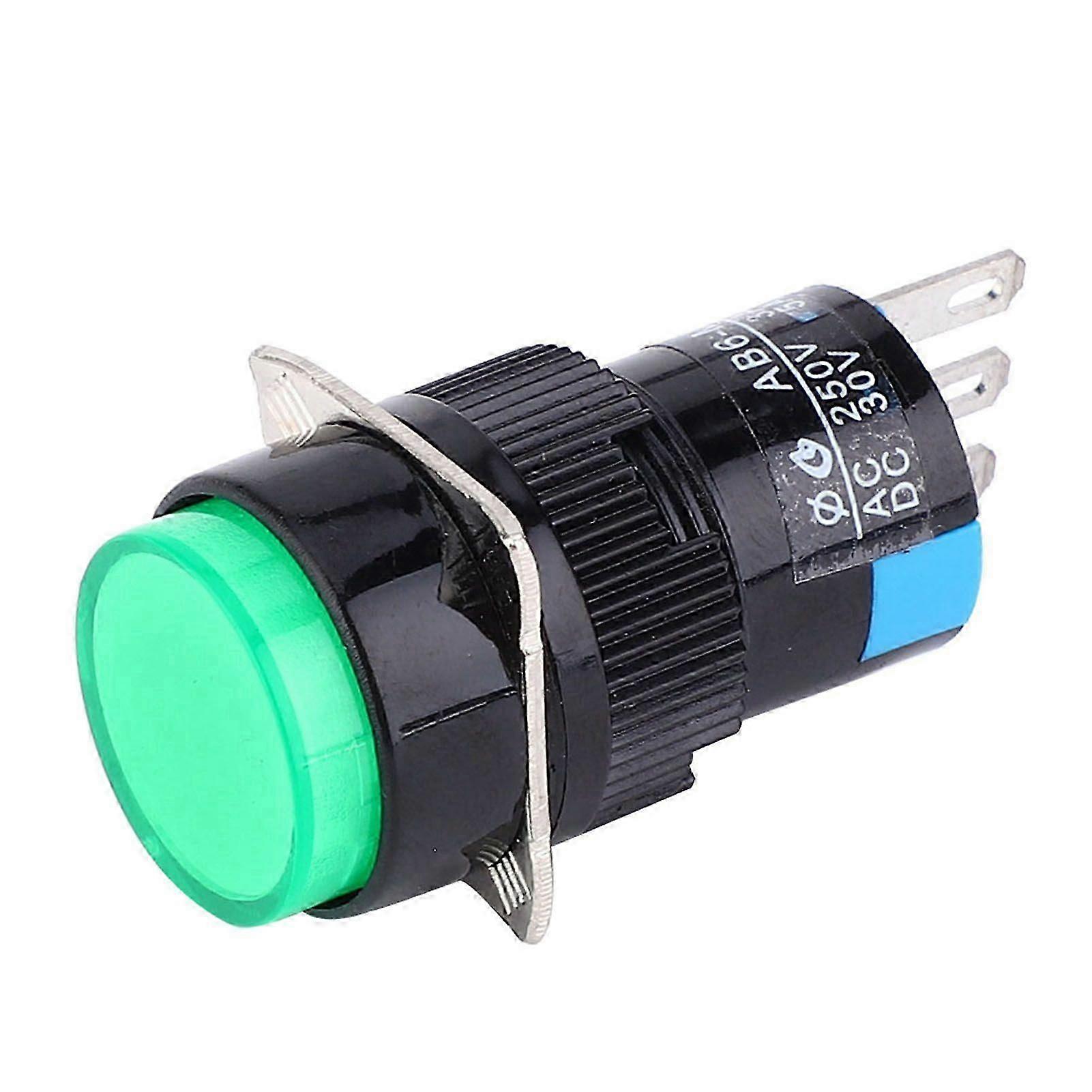 5PCS Momentary Push Button Switch LA16?11/AB6?M AC 250V 3A DC 30V 5A Round Button Switch