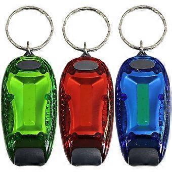 Fishing Warning Light Multifunctional LED Light Keychain Lamp 3Pcs