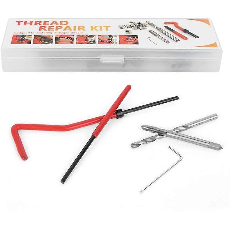 25-piece thread repair insert kit with clear plastic box for machine processing