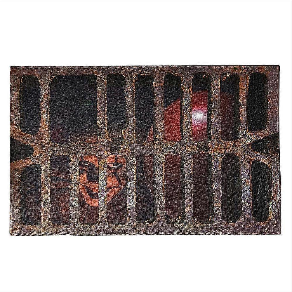 Spooky 3D Checkered Dancing Clown Doormat