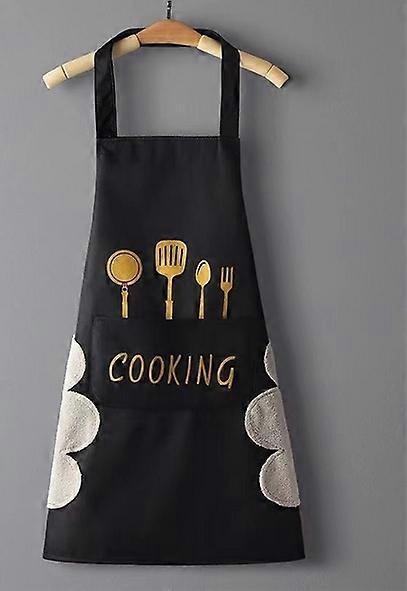 Oil-Proof, Adjustable, Comfortable Cooking Apron with Large Pockets
