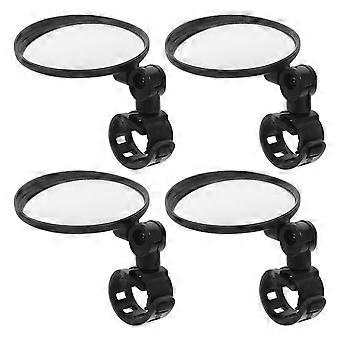 Black Handlebar Mounted Bicycle Rearview Mirror for Safer Riding 4Pcs