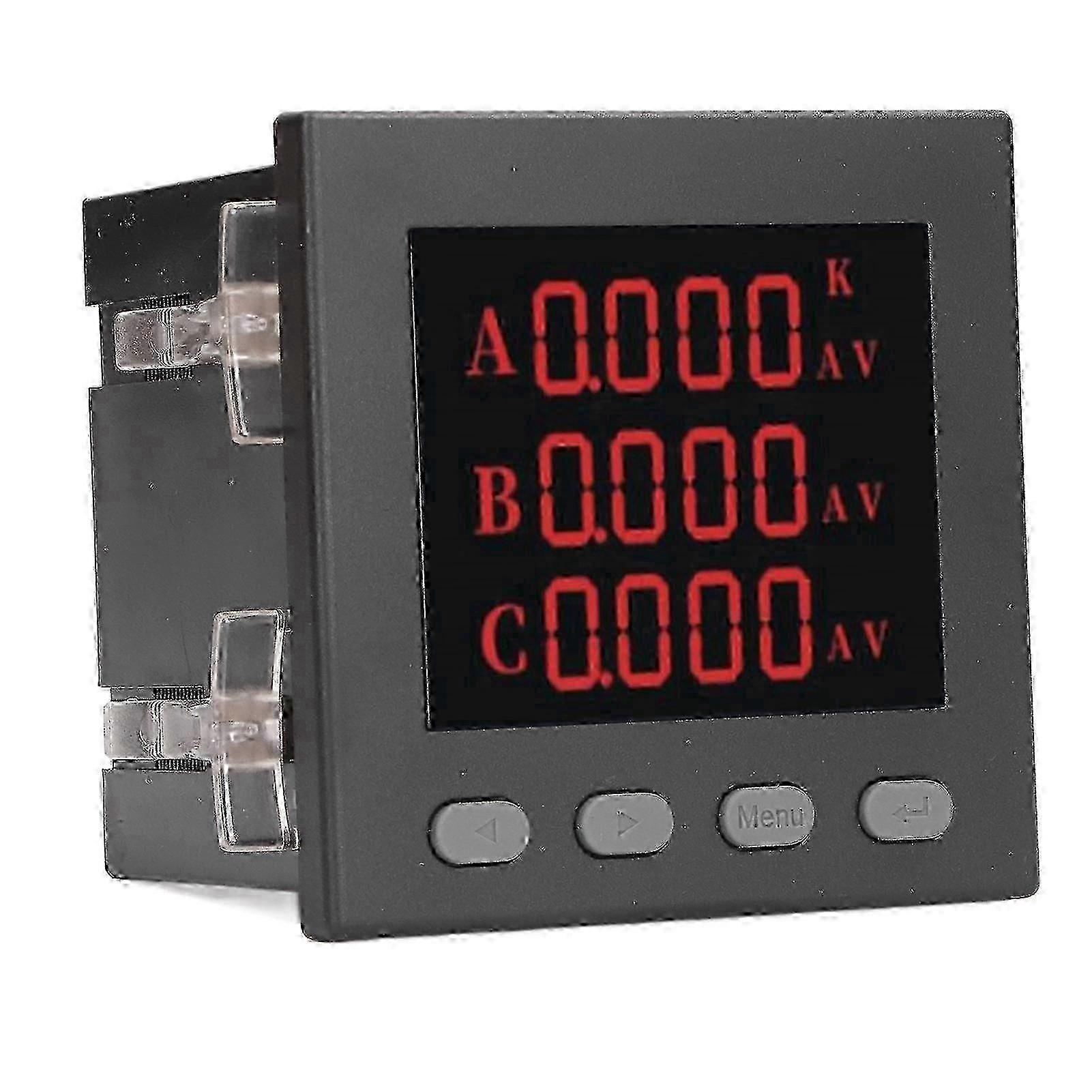 AC220V 3 Phase Digital Ammeter Voltmeter for Electrical Machine Testing