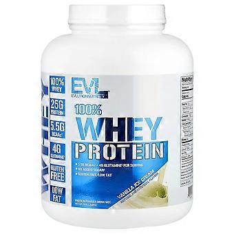 EVLution Nutrition, 100% Whey Protein, Sorvete de Baunilha, 2,268 kg (5 lb)