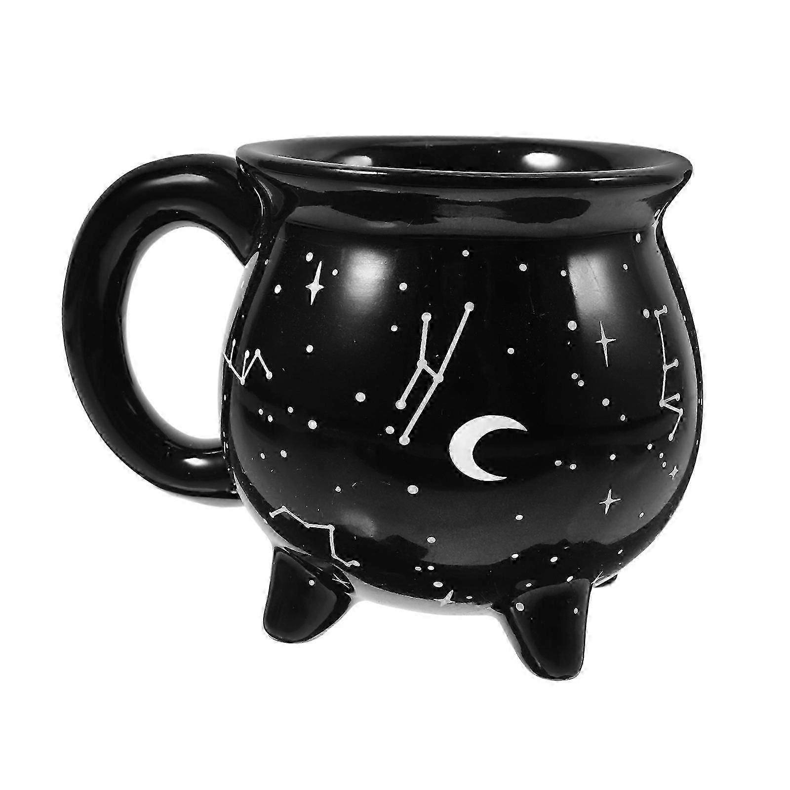 Halloween Decorative Ceramic Witch Cauldron Coffee Mugs 3Pcs Drinking Ware
