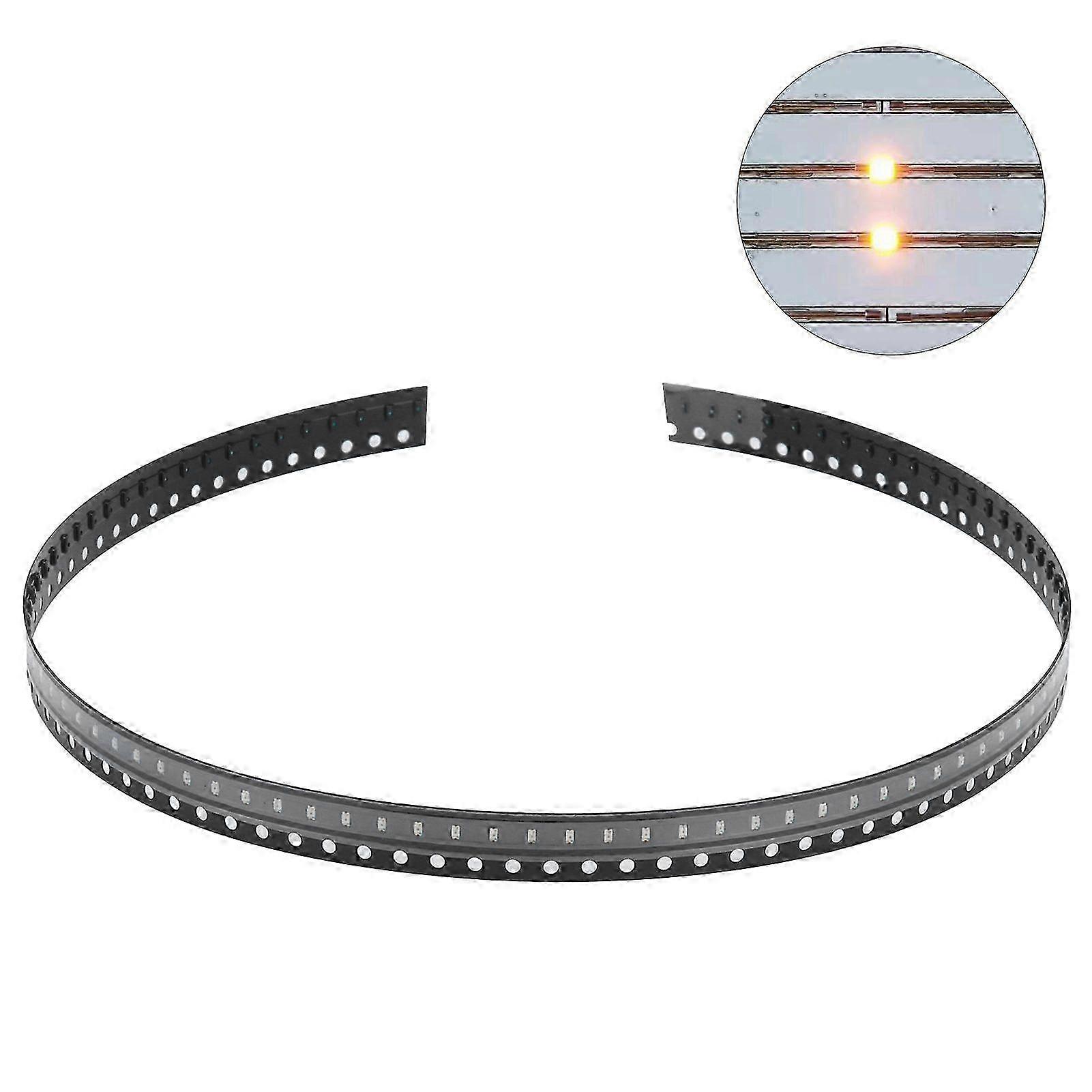 100Pcs SMD LED Diodes Electronic Components HighStrength Tiny Low Voltage compatible with DIY PCB(Yellow )