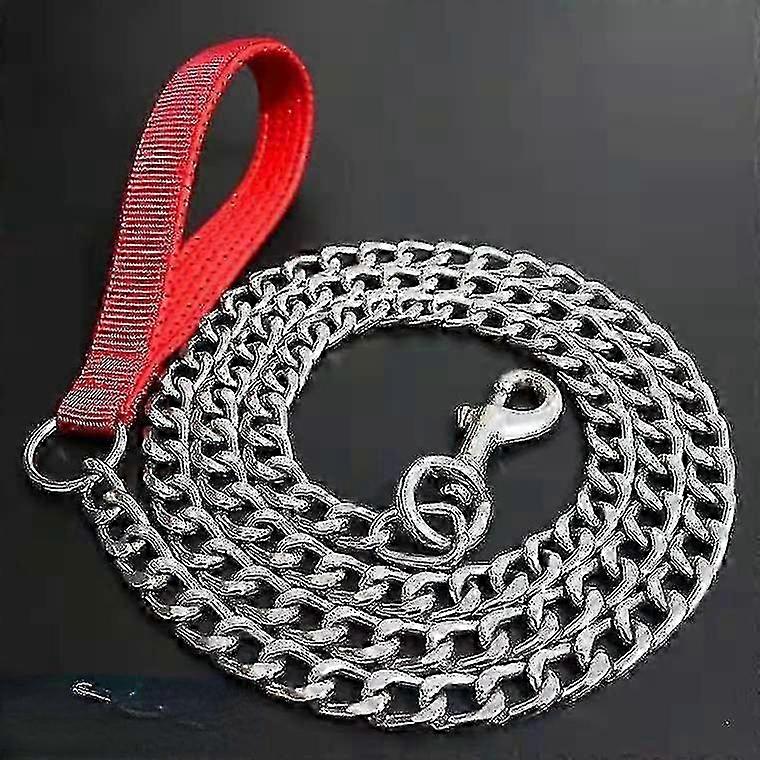 Strong Flat Chain Leash With Soft Foam Handle