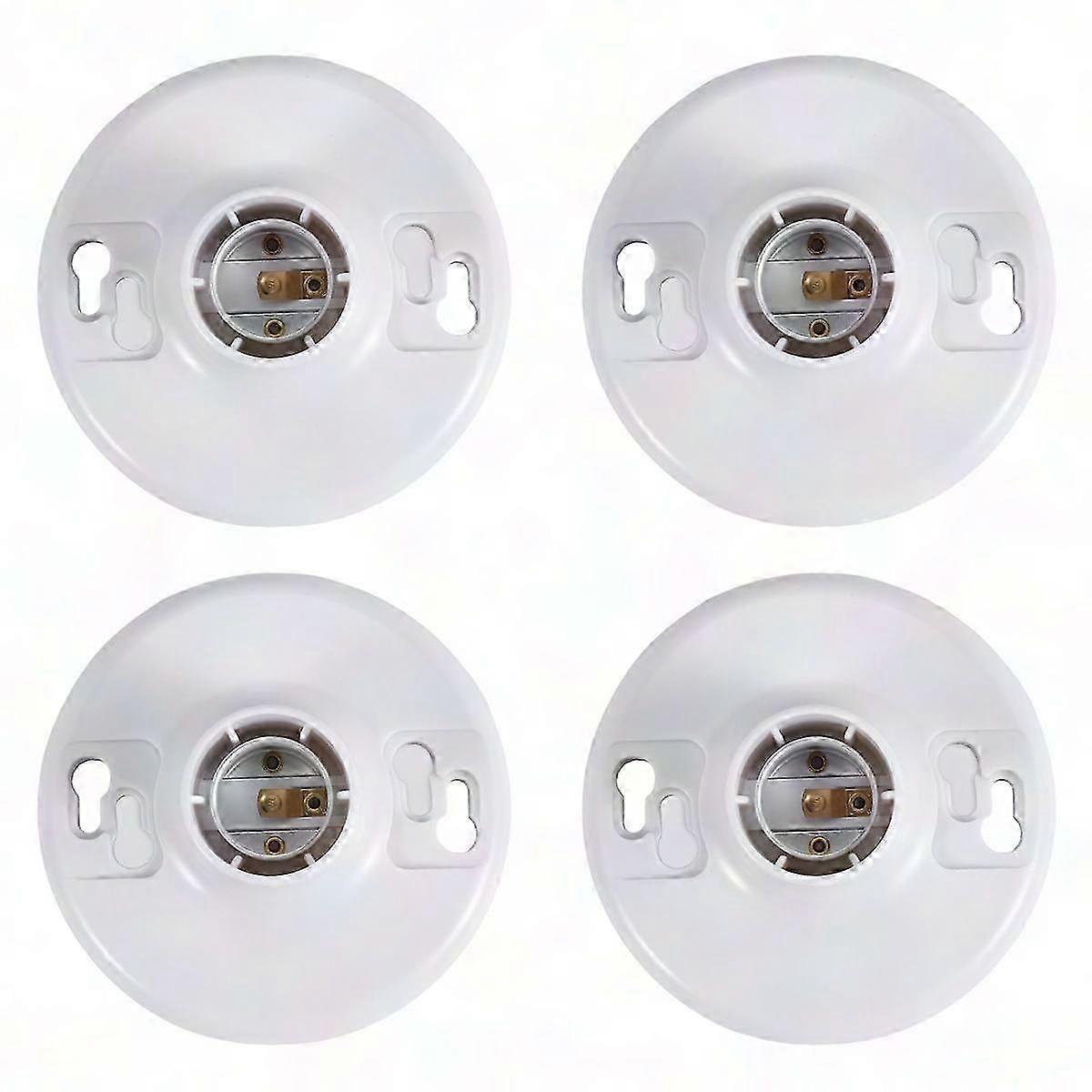 4 Pcs 660W 250V E26 Medium Base Keyless Lampholder Ceiling Light Socket Phenolic