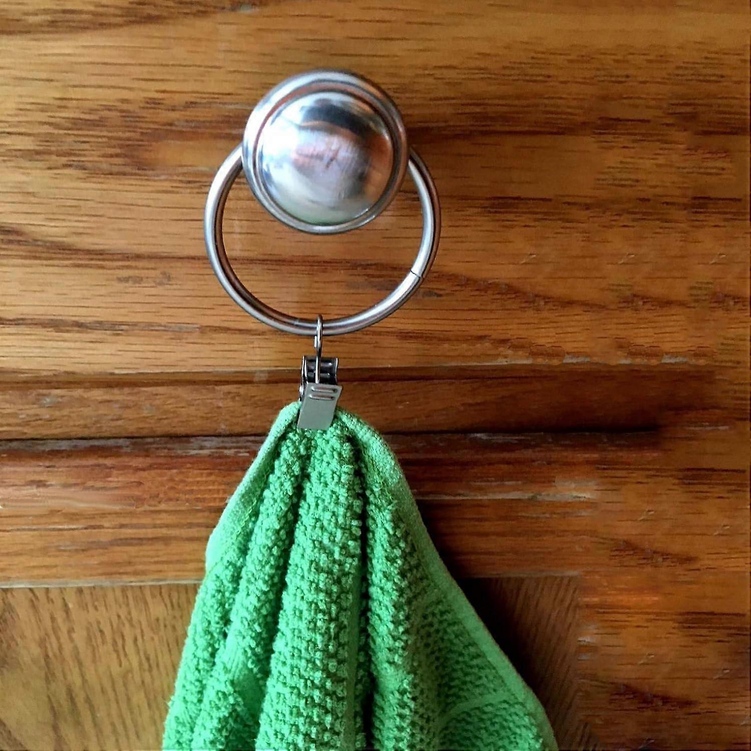 Silver Curtain Ring Clips with Hook (10pcs, silver)