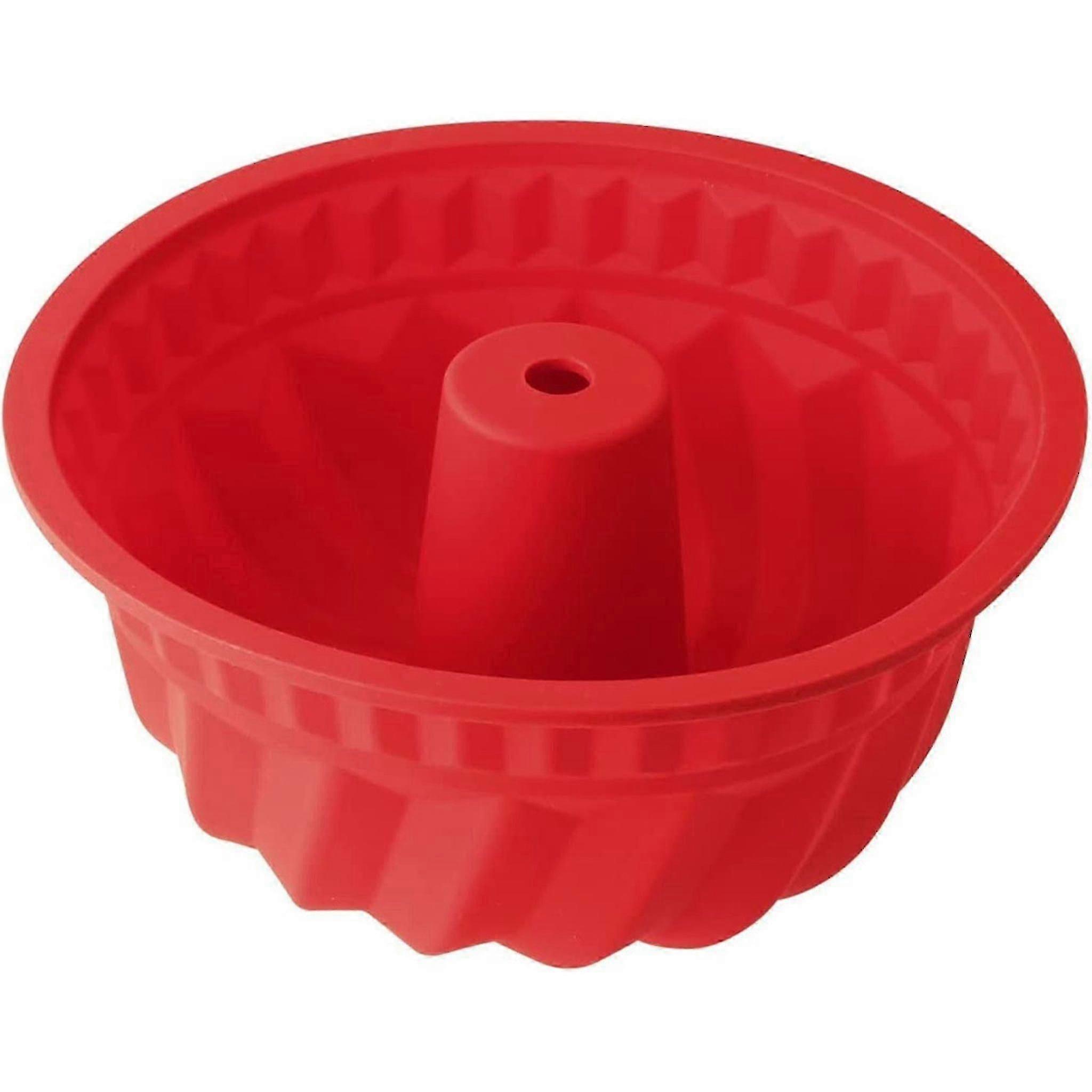 Red Shell-shaped Non-stick Silicone Cake Mold, Baking Pan for Cake Baking