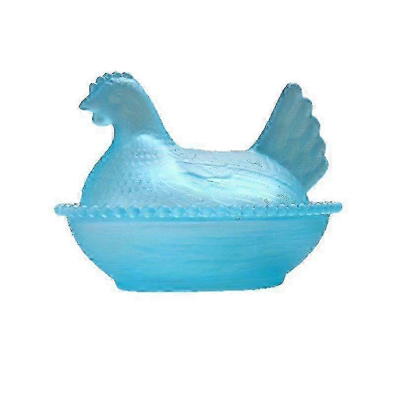 Crystal Hen-Shaped Candy Dish with Lid