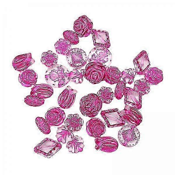 6 Design Rose Acrylic Bead Set
