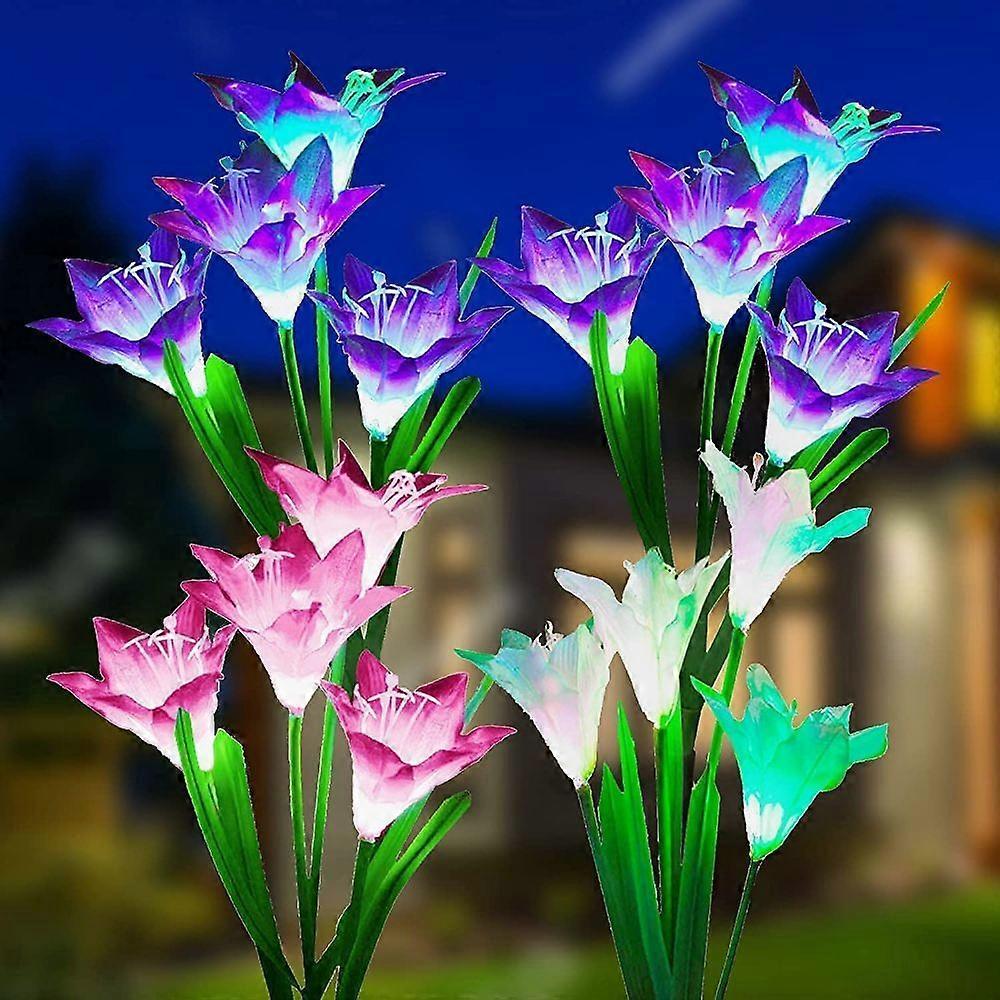 Solar-Powered Colour-Changing Garden Lights