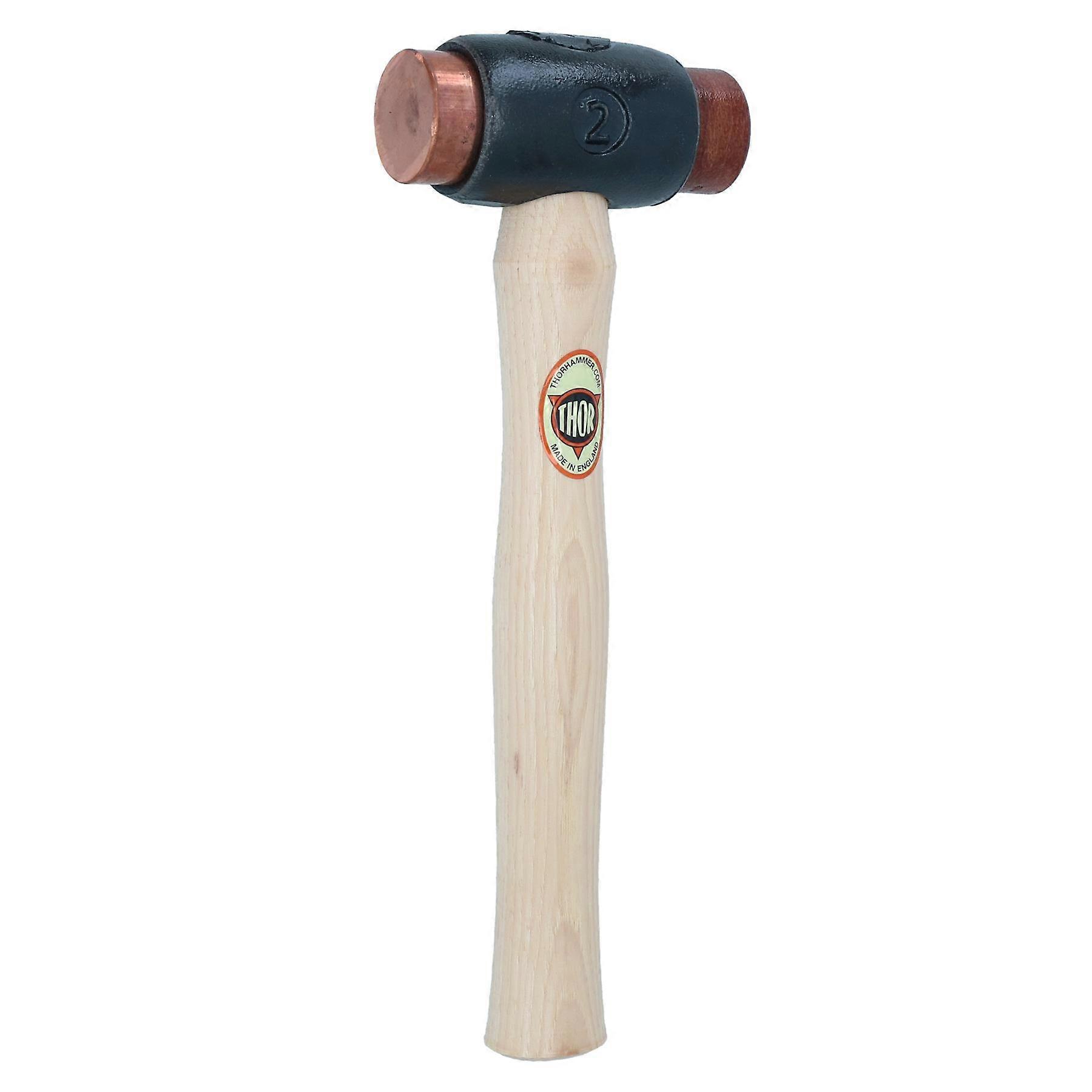 Thor 2 Copper & Rawhide Faced Hammer / Hide Mallet Dead Blow TE351