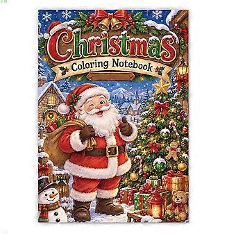 Christmas Colouring Book B5 with Festive Line Art, Holiday Colouring Notebook for Adults and Kids, Creative Relaxing Activity for Winter Parties