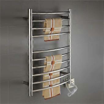 Electric Towel Warmer 10 Bars Wall Mounted Bathroom Heater 90W Energy Saving Fast Drying Concealed Wiring