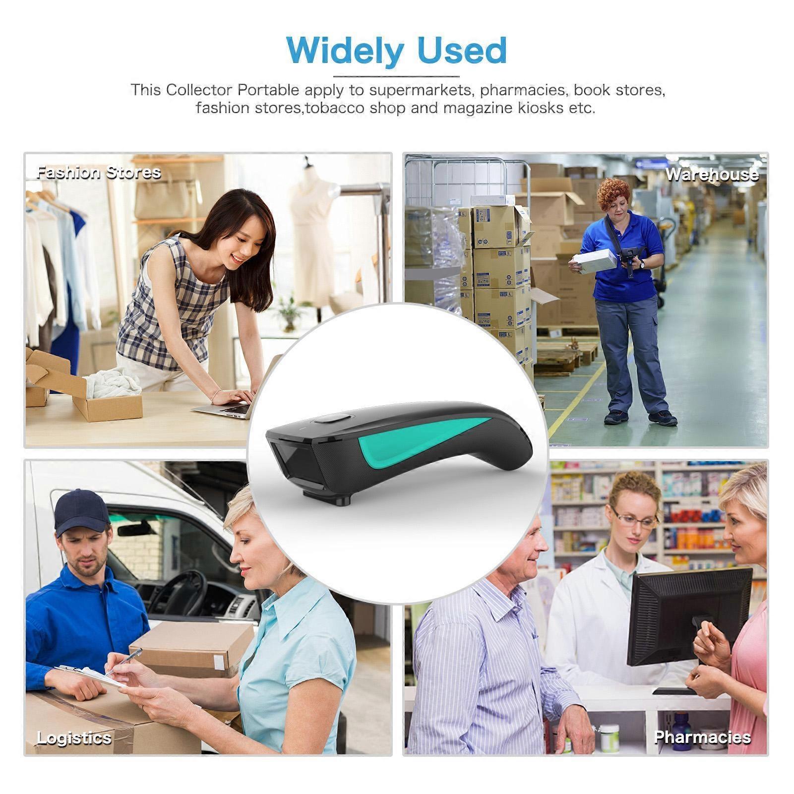 1D Barcode Scanner Wireless Portable Mini Handheld USB BT 2.4G 3 in 1 Small Pocket Bar Code Reader C740