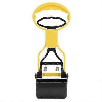 Dog Pet Poop Waste Collection Long Handle Poop Scooper (Yellow)