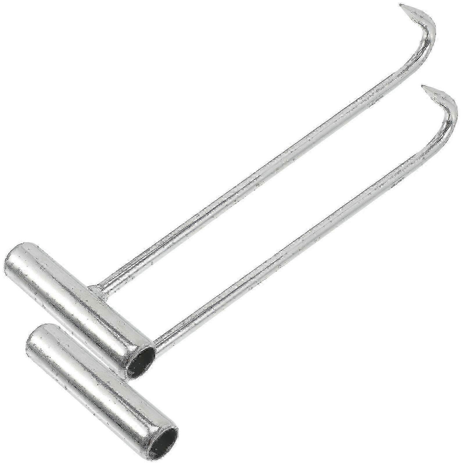 Durable manhole cover pull hooks compatible with construction work GKT