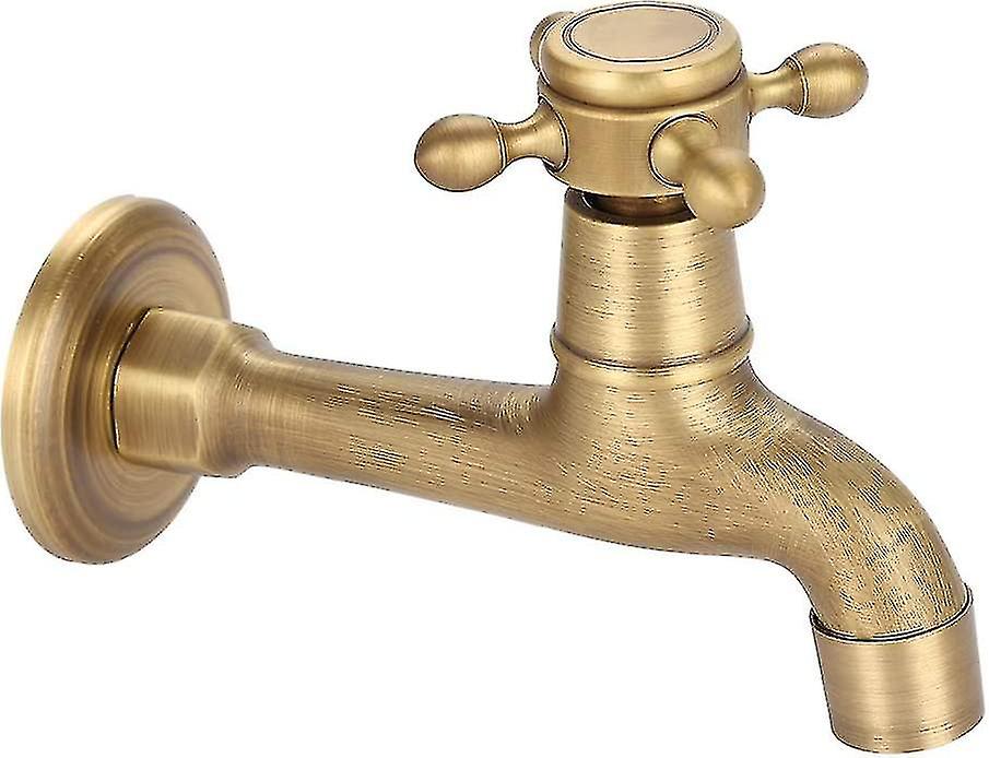 صنبور المياه ، خمر الصلبة النحاس الصلب الجدار شنت صنبور الماء البارد واحد للمطبخ ، الحمام ، بالوعة ، حمام السباحة ، etc.long1pcsyellow