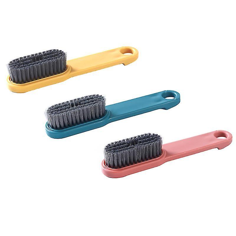 17X4cm Assorted Color Shoe Brushes 3pcs Practical Polishing Cleaning Brushes Scrub Brushes Laundry C