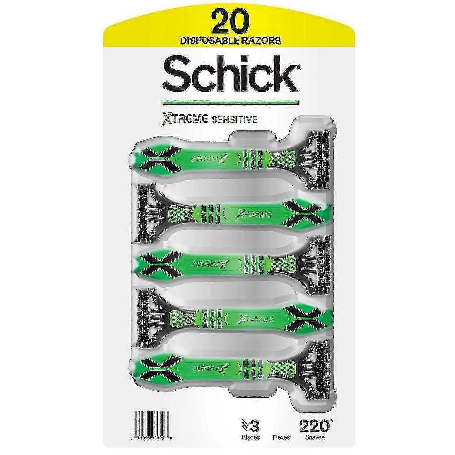 Schick Xtreme 3 Disposable Razors, 20 Ea