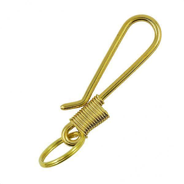 10xGold Fish Buckle Belt Bag Clip Loop Hook Keychain Key Fob Ring Keyring