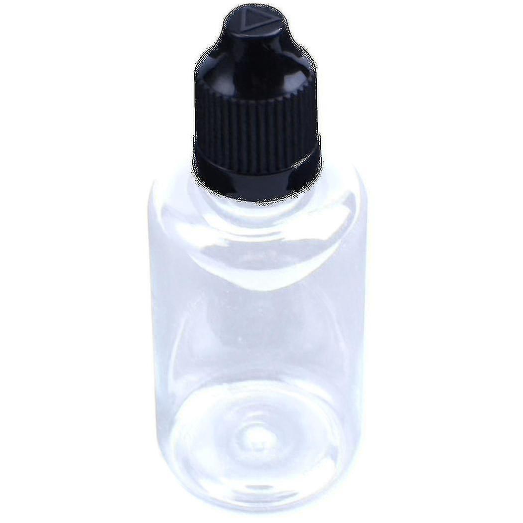 10 Pcs 50ml Empty Dropper Bottles Liquid Needle Tip Cap Pet Black
