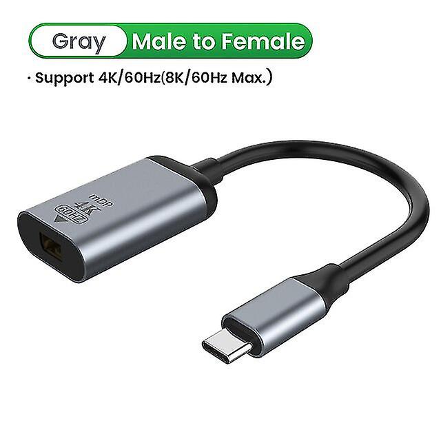 Usb C Vga / dp / hdmi uyumlu / mini Dp Kablo Tip C Hdm 4k 60hz Thunderbolt 3 Adaptörü Macbook Pro Samsung S20 Uhd Usb-c