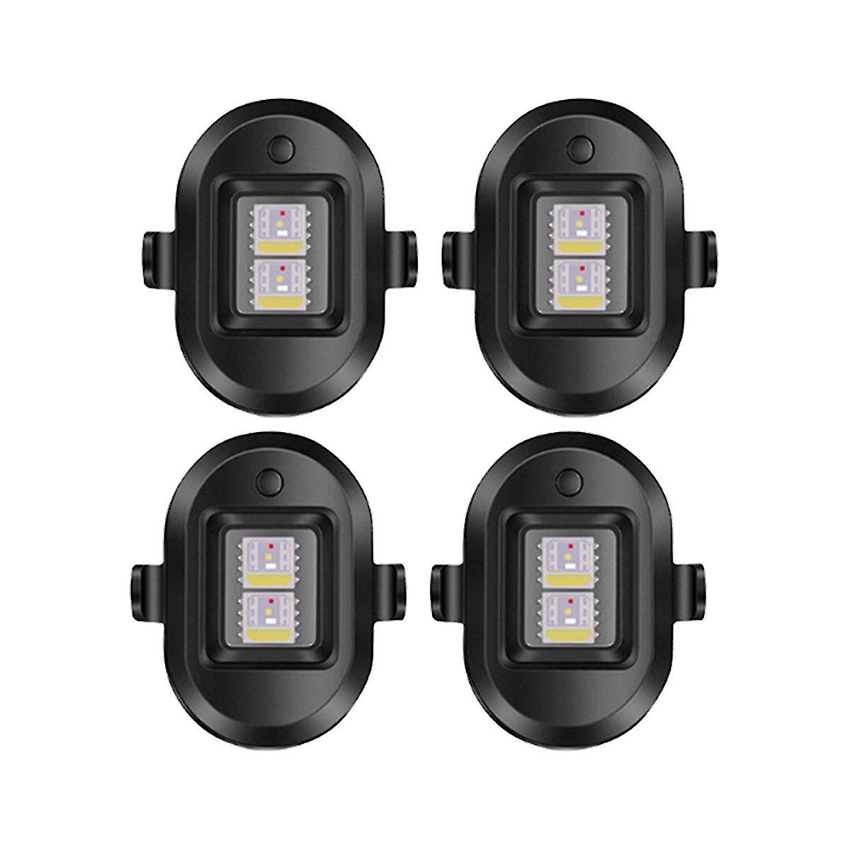 4 Pcs Universal Strobe Warning Light Usb Rechargeable Led Emergency Lights Drone Night Strobe Lamp