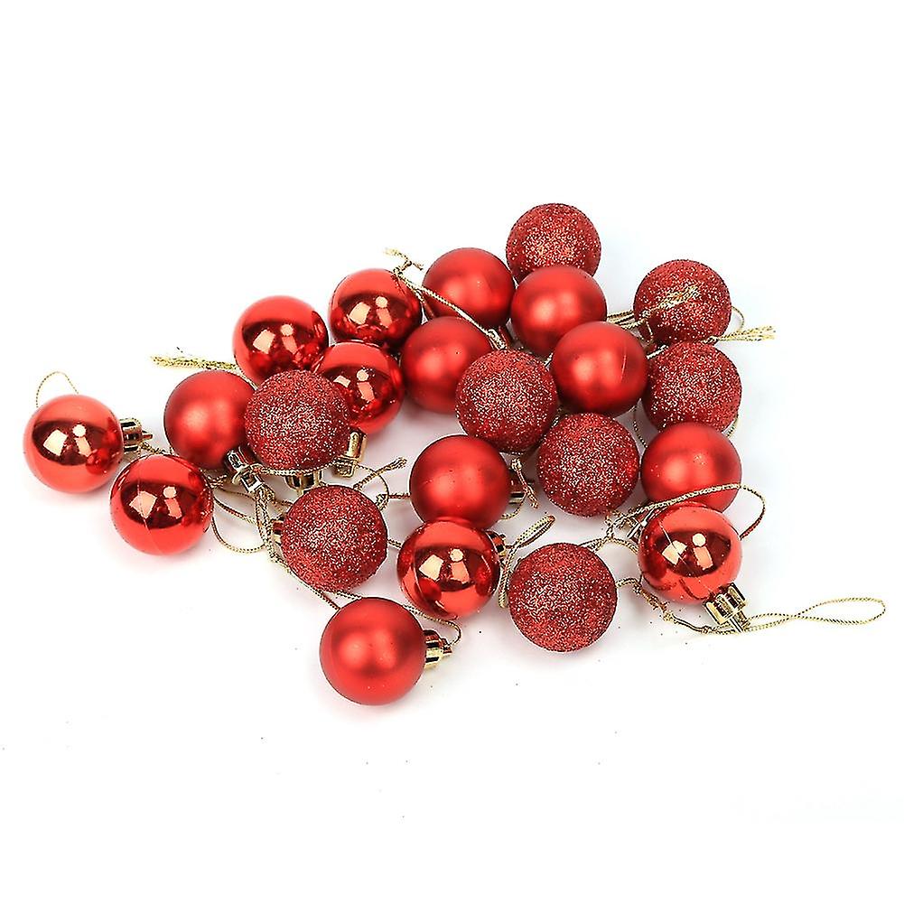 Christmas Tree Decor Ball Bauble 3 Inch Shatterproof Hanging Ornament in Red and Gold for Home Xmas Party