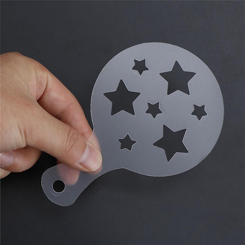 8pcs/set Practical Cake Stencils Mold Christmas Coffee Mold Pastry Tools Cookie Decoration