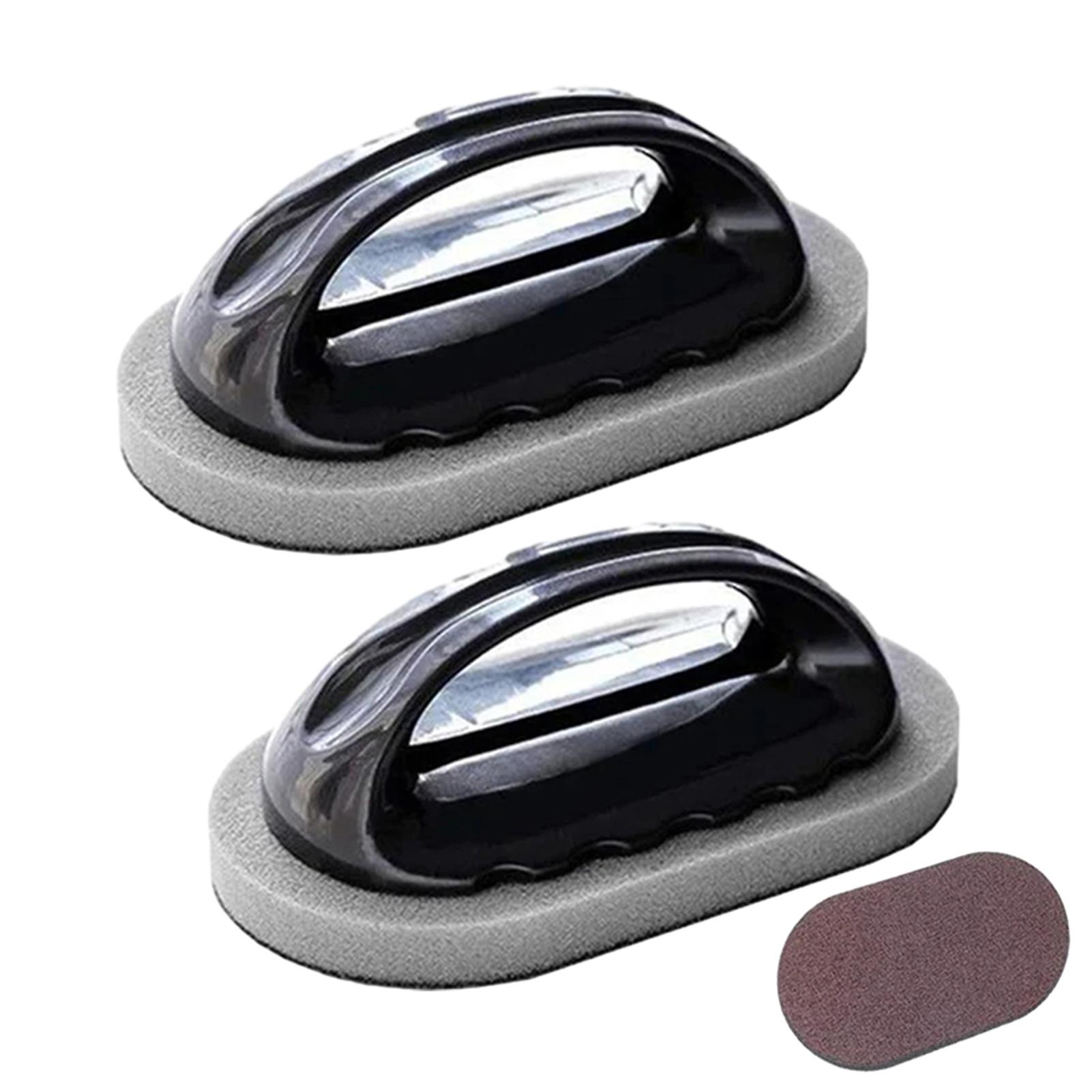 Non-Slip Handle Nano-emery Sponge Brush Reusable Practical Cleaning Brush for Washbasins Stove