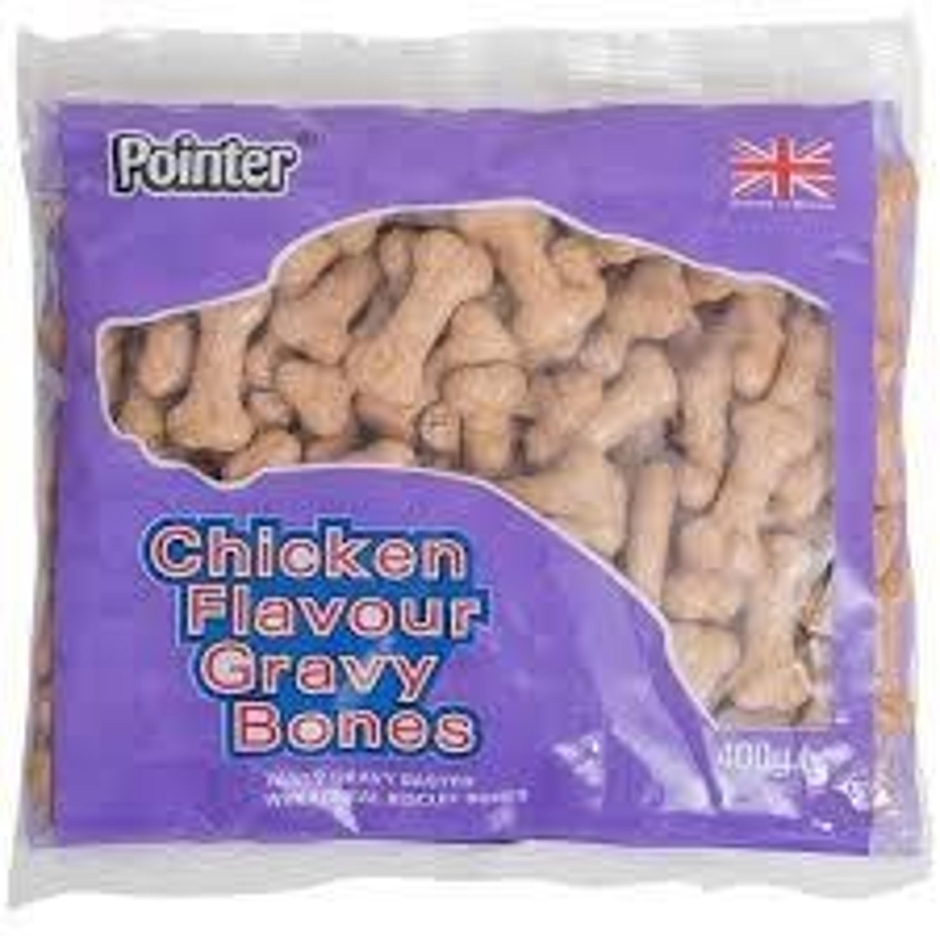 Pointer Chicken Gravy Bones Dog Treat 3 x 400g