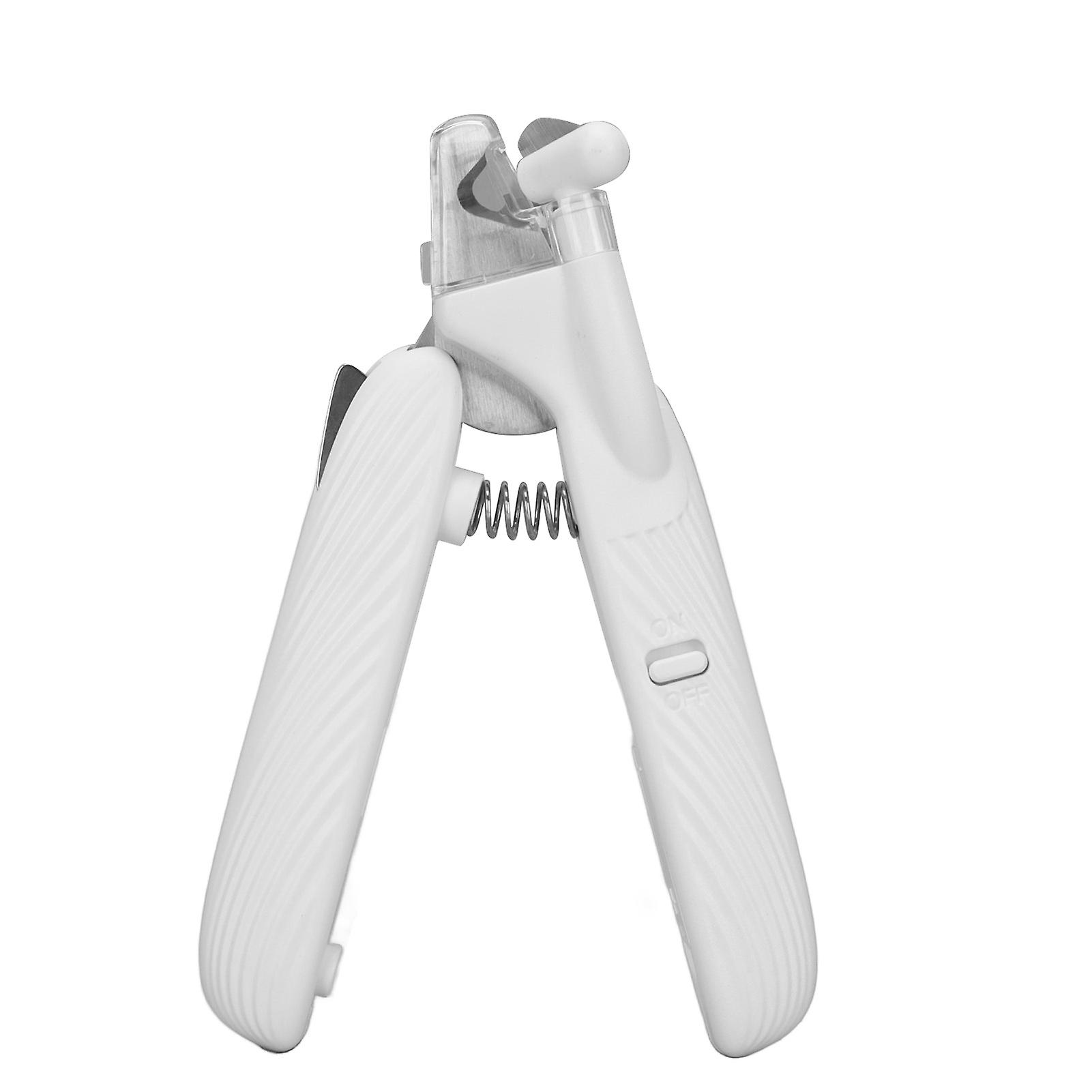 Pet Nail Clipper Prevent Slip Handle Labor Saving Pet Claw Trimmer with LED Light File for Dog Cat