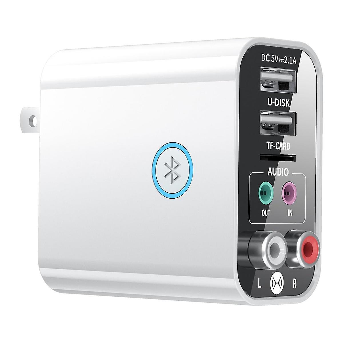 2-in-1 Bluetooth Transmitter Receiver Wall Multifunctional Fast Charger Bluetooth Audio Adapter wit