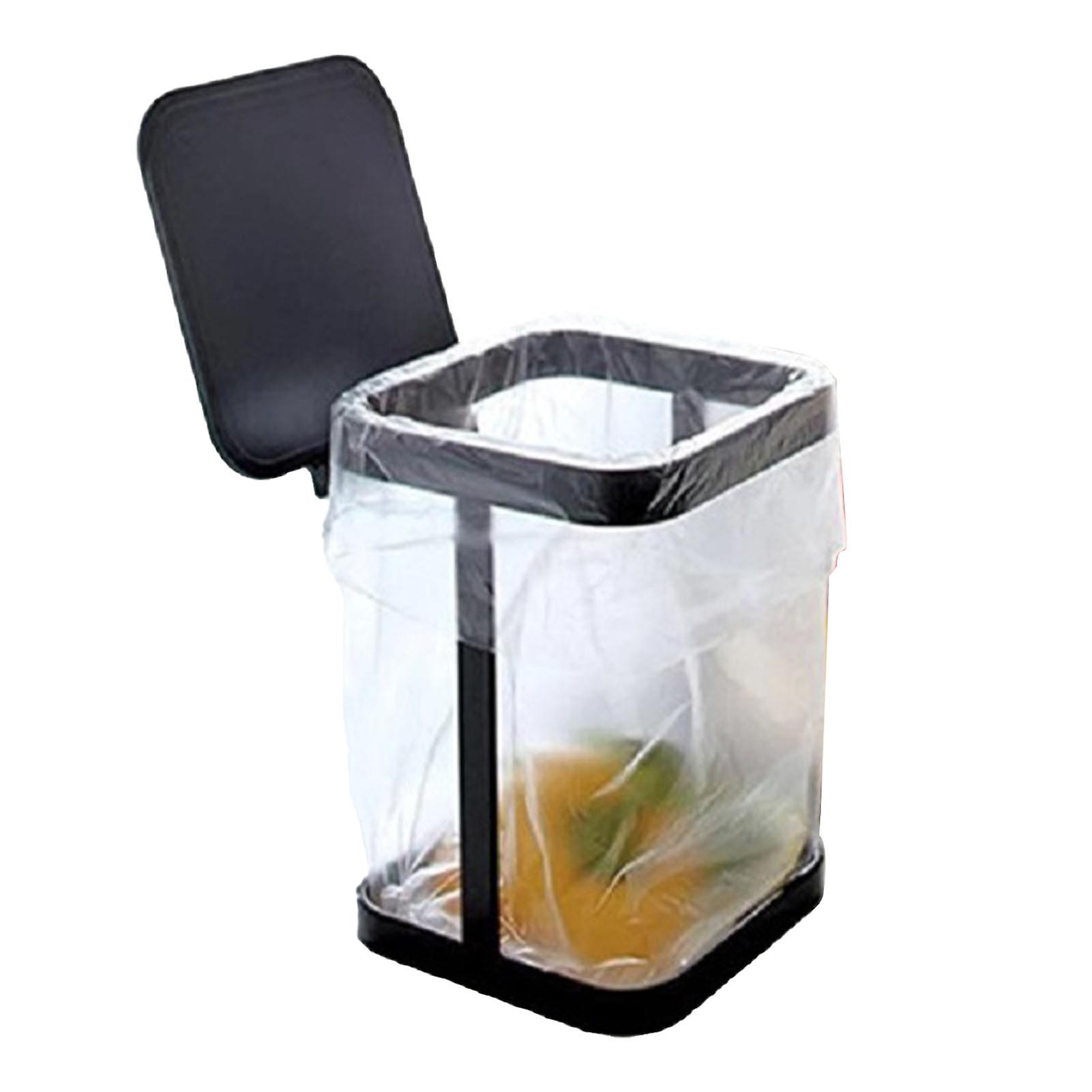 Japanese Desktop Garbage Can Mini Countertop Trash Can with Lid for Home Kitchen Living Room Table Black 