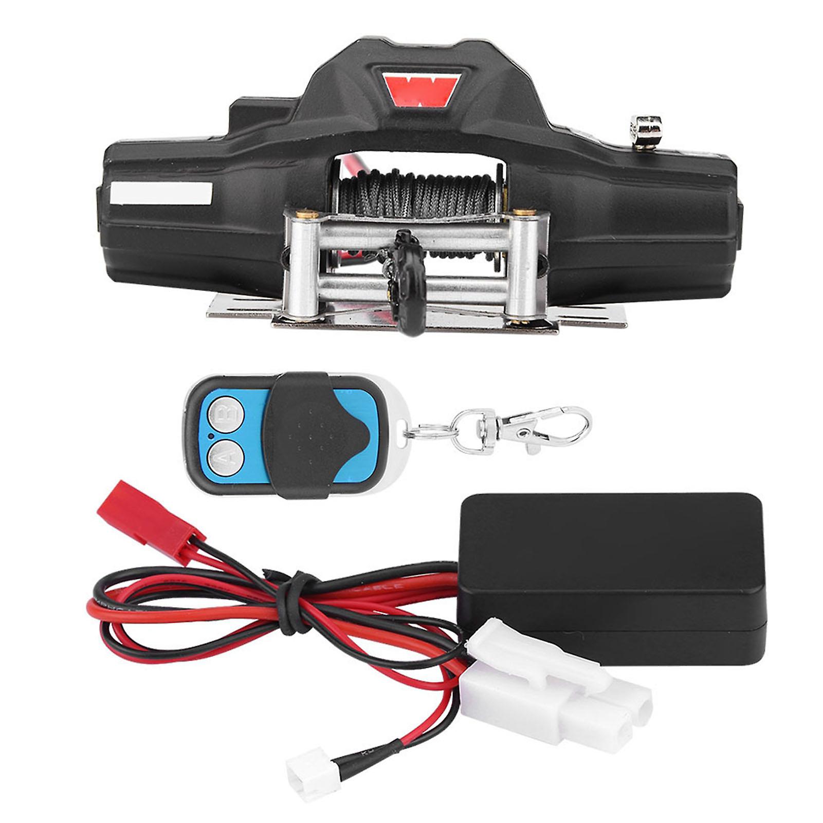 1/8 Scale RC Model Vehicle Crawler Car Accessory Dual motor Winch With Remote Controller