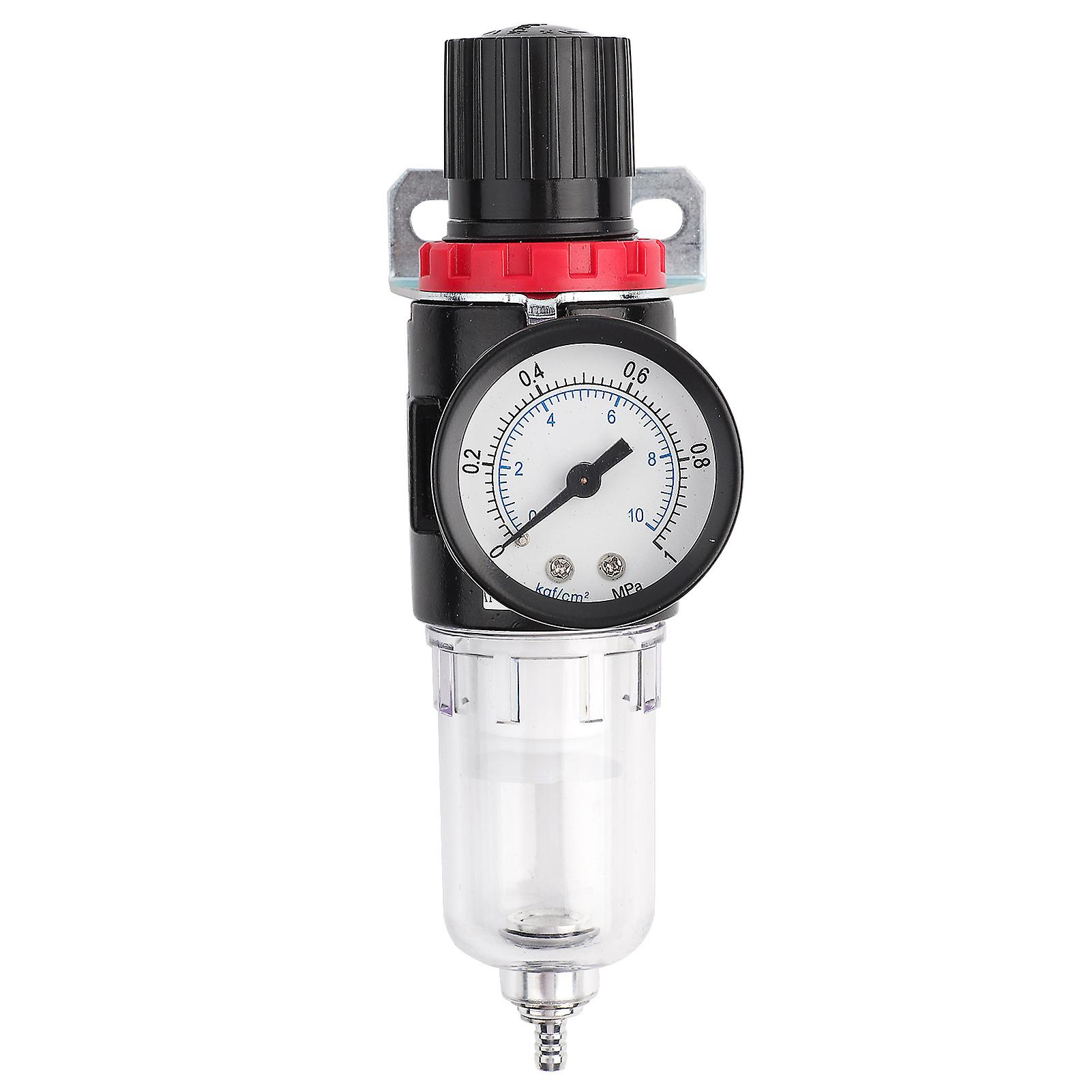 Compressed Air Filter Regulator,1/4in AFR2000 Oil Water Separator Compressed Air Filter Air Source Treatment with Pressure Gauge