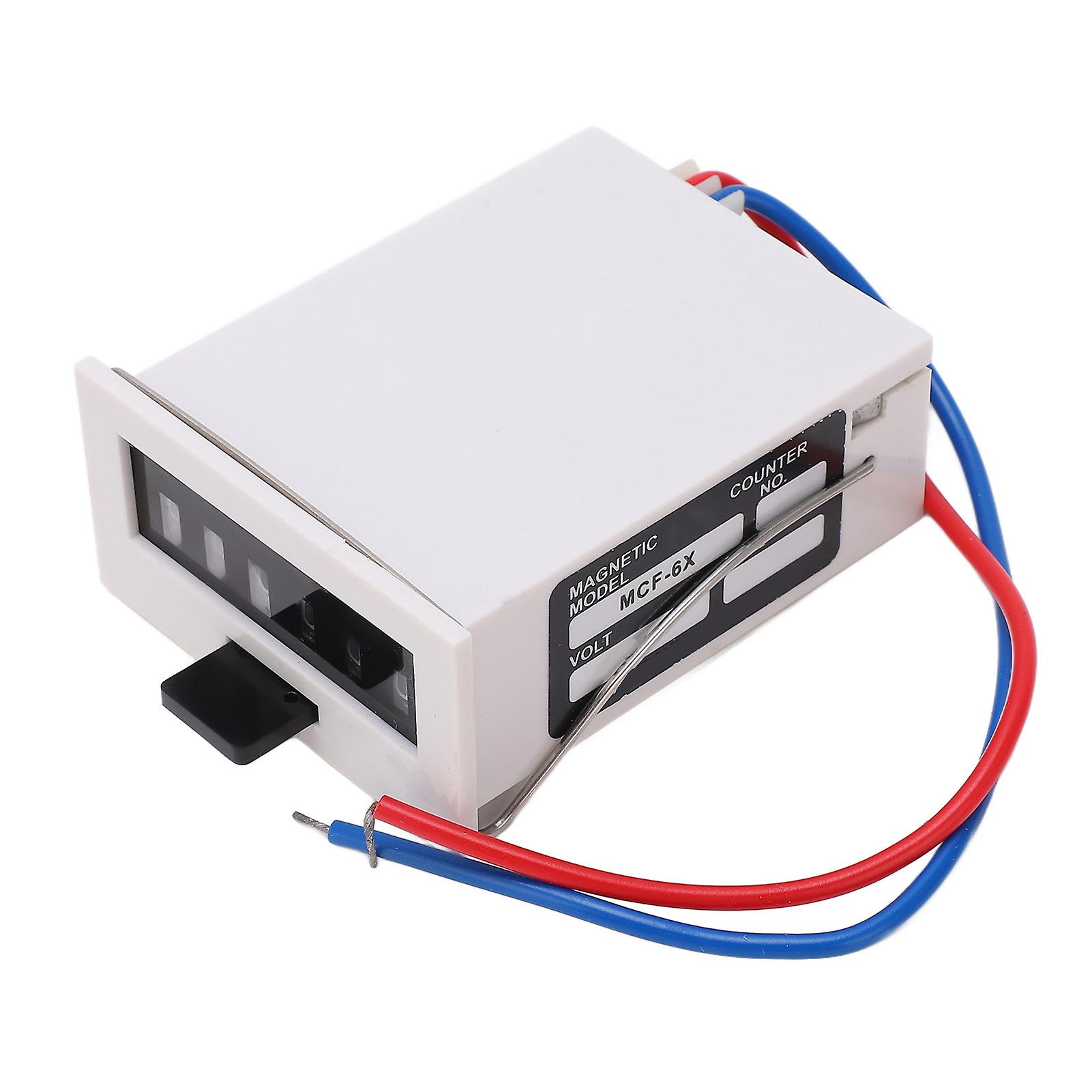 Electromagnetic Counter 6 Digit High Speed Accurate Electronic Pulse Counter for Chemical Textile Machinery AC110V
