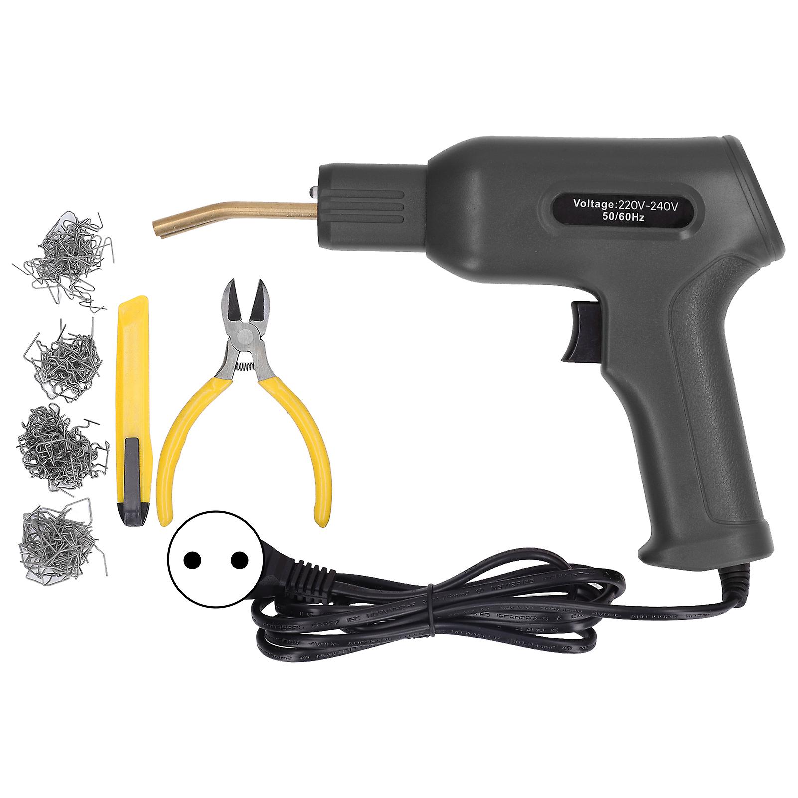 50W Agrafeuse à chaud Machine de réparation de plastique automobile Pare-chocs de voiture Kit de soudure de réparation en plastique avec 4 types de clous