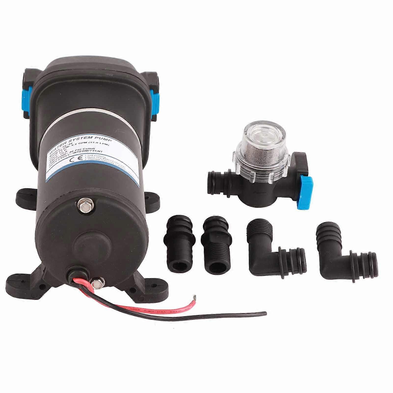 12V Self-Priming Diaphragm Water Pump | Silent Operation | High Pressure & Efficiency