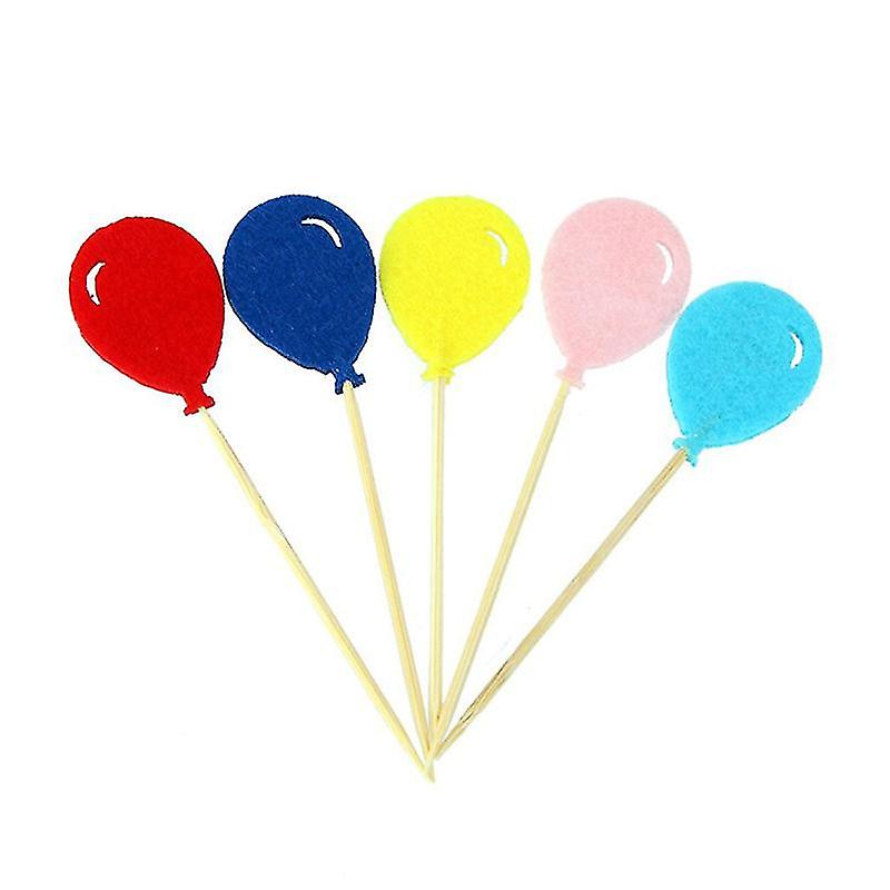 50pcs Balloon Cupcake Toppers