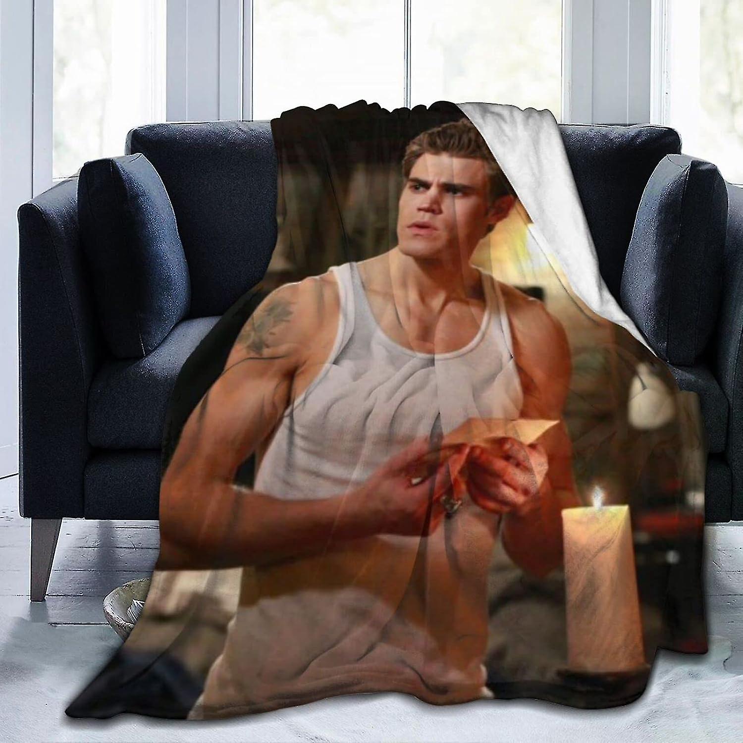 Cozy Plush Stefan Thow Blanket Salvatore Flannel Blanket,bedding Warm Fleece Soft Blanket For Sofa Couch Living Room Office Car Camp Beach Blankets 60