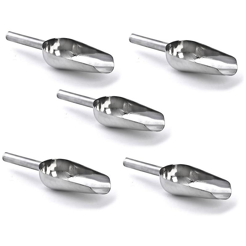 ICE Cream Scoop Flour Scoop Feed Scoop Tea Scoop Candy Bar Stainless Steel Scoops (8 Inch 5PCS)