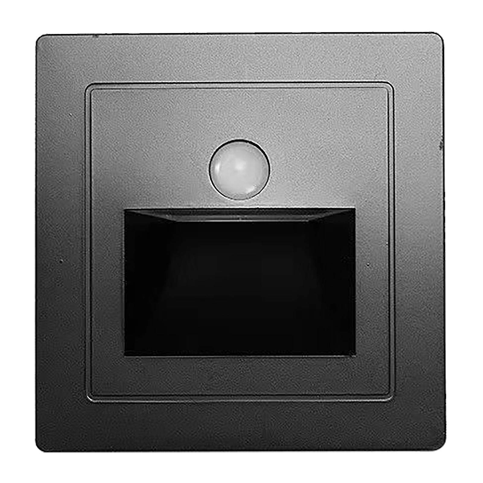 Motion Sensor Stair Light ABS Recessed Solar LED 6000K White