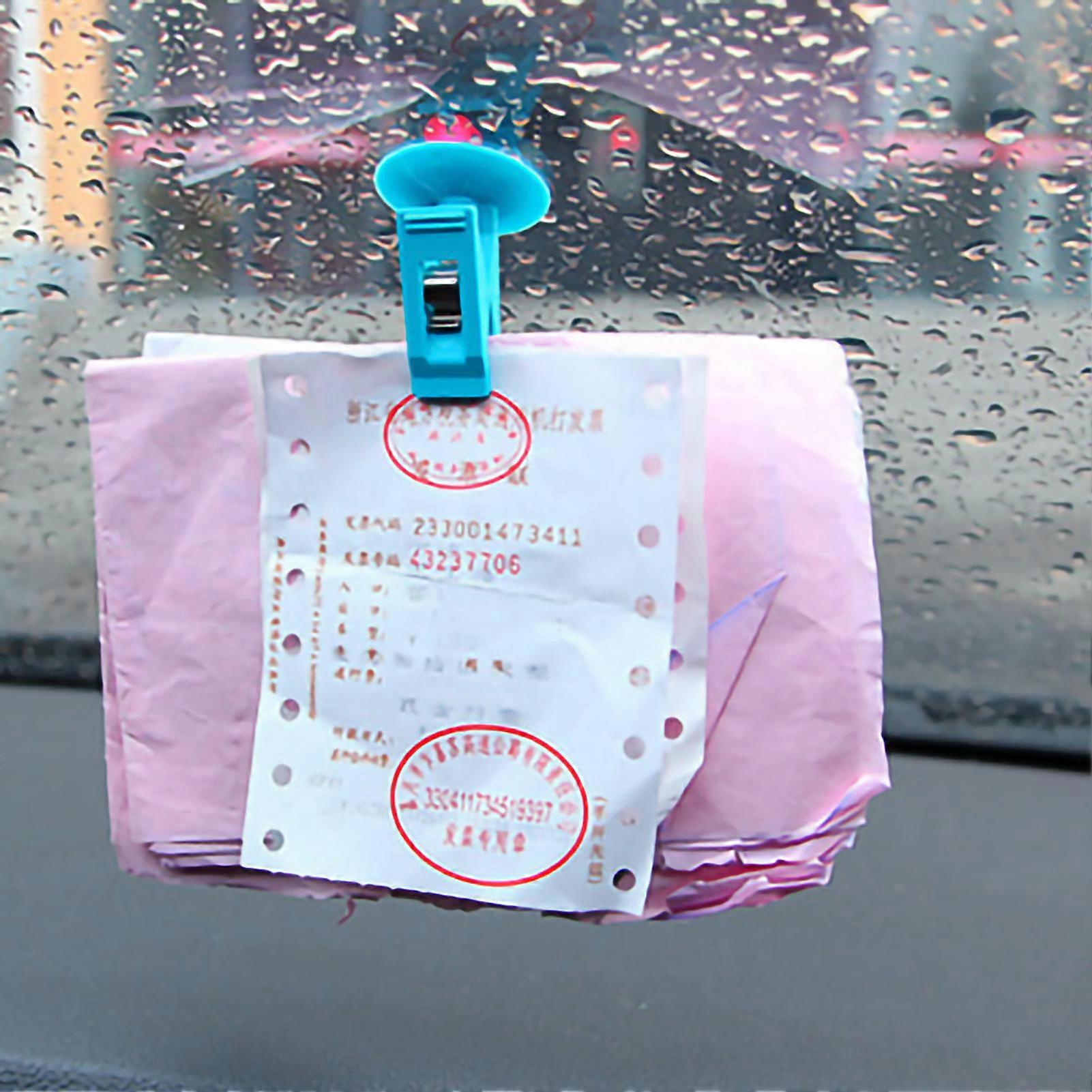 Suction Cup Clip Multiple Purpose Reusable Strong Window Clamp for Car Sun Shade Towel Cards Bills