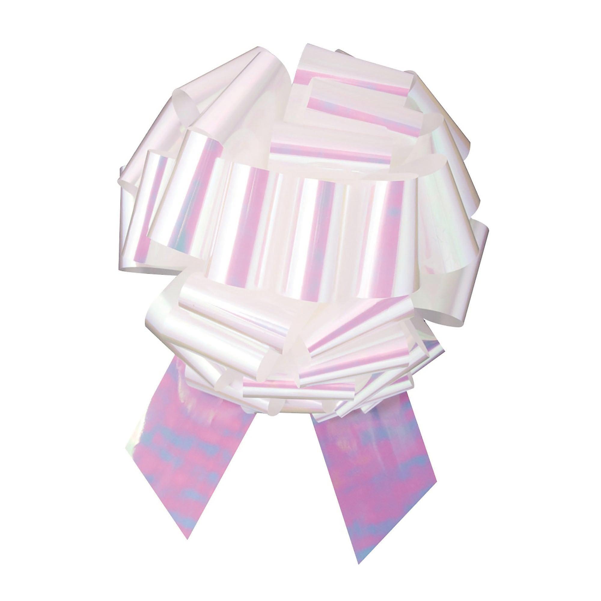 Pull Bow White Iridescent Sk99005