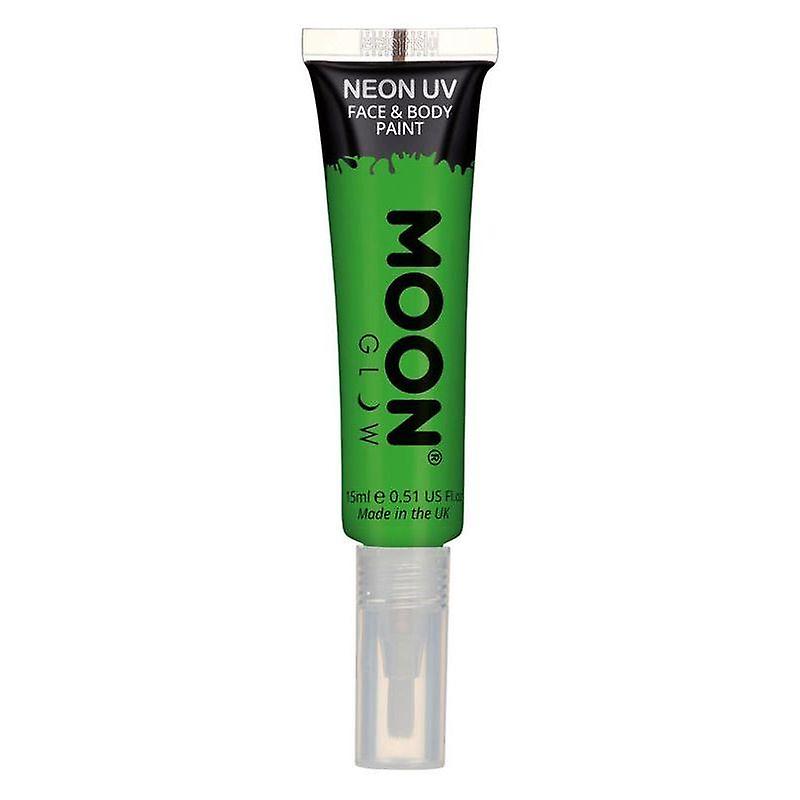 Moon Glow Intense Neon Uv Face Paint Single, With Brush Applicator, 15ml M03048
