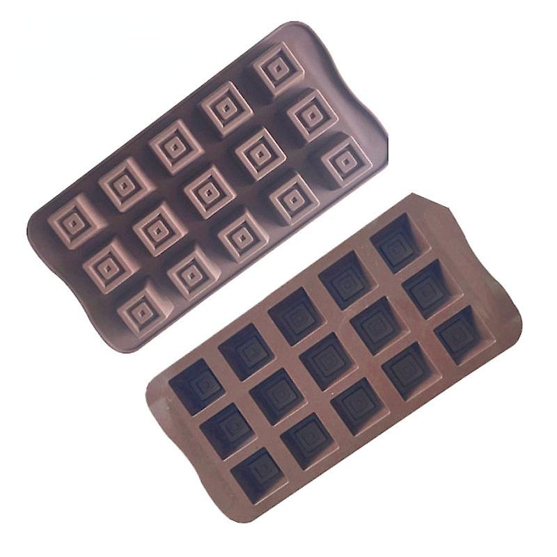 Silicone Mold 15 Square Square Square Grid Diy Silicone Chocolate Mold Handmade Soap Mold Refrigerator Ice Grid Mold